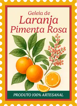Geleia de Laranja com Pimenta Rosa